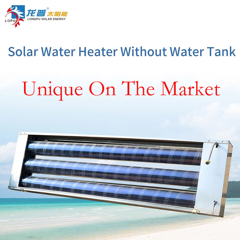Wall Mounted Solar Powered Tankless Water Heater Stainless Steel