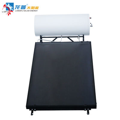 135 Ltr Compact Pressurized Solar Water Heater Installed On Roof  Flat Solar Collector Type